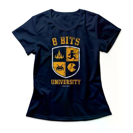 Camiseta Feminina 8 Bits University