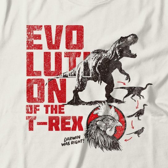 Camiseta Feminina Evolution Of The T-Rex