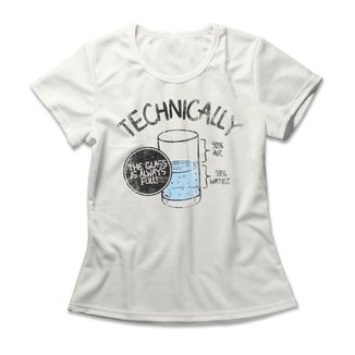 Camiseta Feminina The Glass Is Full