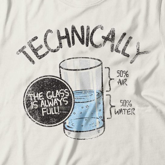 Camiseta Feminina The Glass Is Full