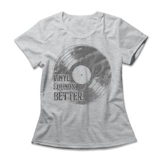 Camiseta Feminina Vinyl Sounds Better