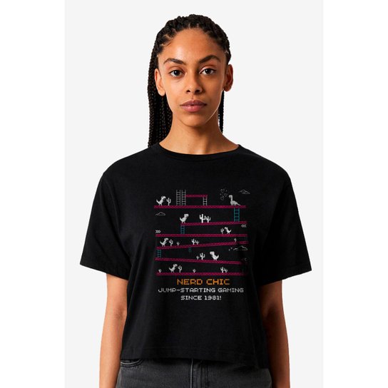 Camiseta Gamer Dino Save The Princess by Nerd Chic Geek Nerd