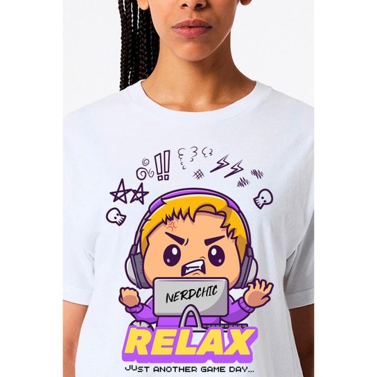 Camiseta Gamer Relax Danger By Nerd Chic Loja Geek e Nerd