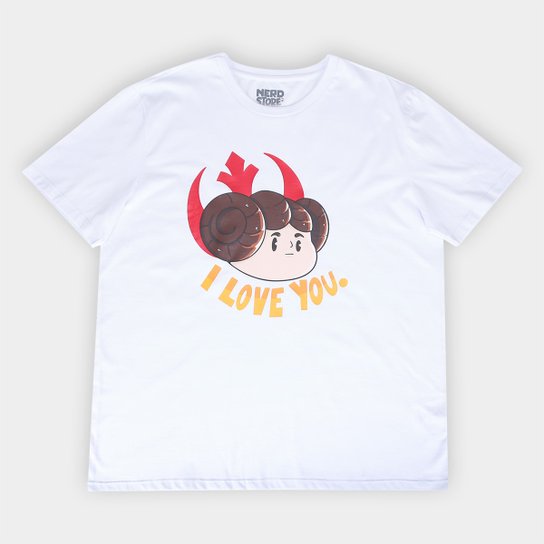 Camiseta Jovem Nerd I Love You Oversized Masculina