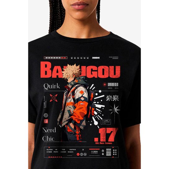 Camiseta Nerd Chic Bakugou - My Hero Academia