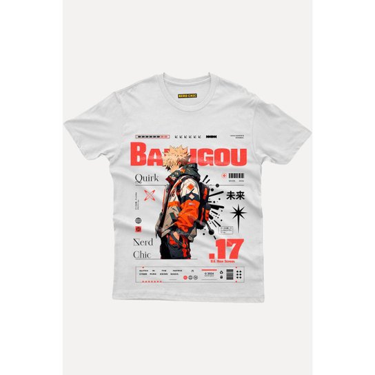Camiseta Nerd Chic Bakugou - My Hero Academia