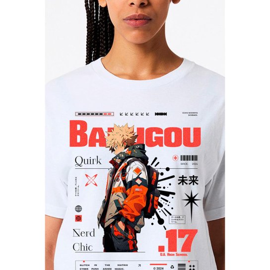 Camiseta Nerd Chic Bakugou - My Hero Academia