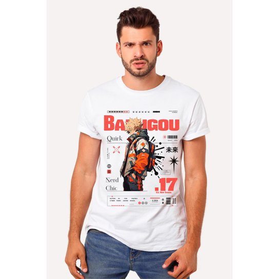 Camiseta Nerd Chic Bakugou - My Hero Academia