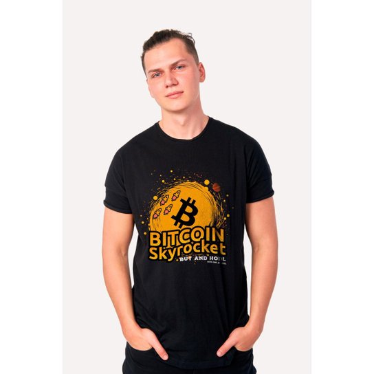 Camiseta Nerd Chic Bitcoin Skyrocket
