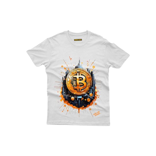 Camiseta Nerd Chic Bitcoin Splash
