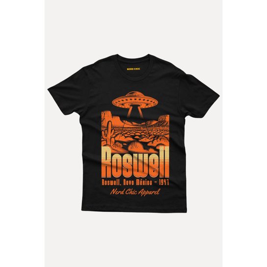 Camiseta Nerd Chic Caso Roswell - Novo México: Discos voadores e Aliens