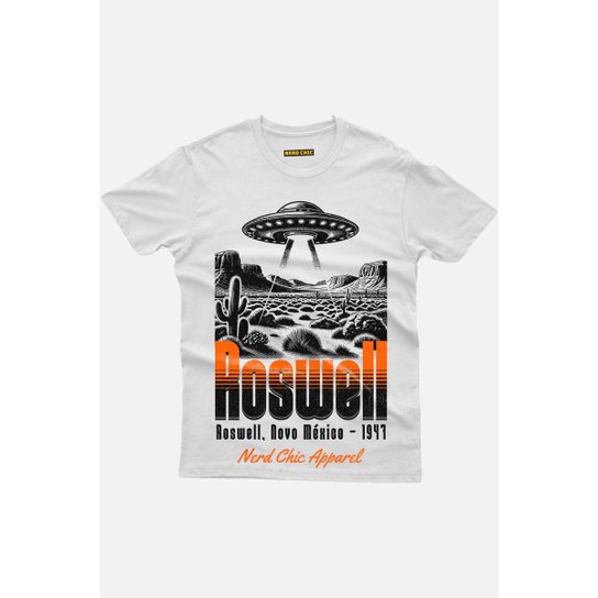 Camiseta Nerd Chic Caso Roswell - Novo México: Discos voadores e Aliens