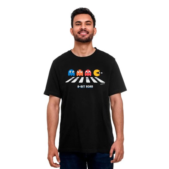 Camiseta Nerd Chic Game Pac-Man 8-Bit Road Retro