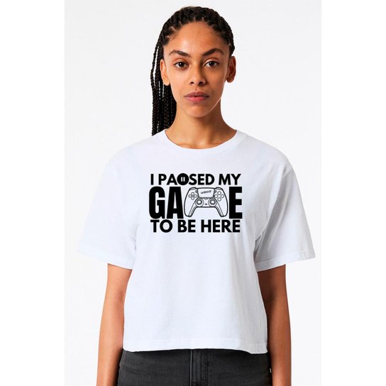 Camiseta Nerd Chic Gamer I paused my game to be here