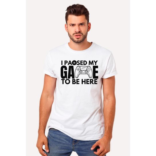 Camiseta Nerd Chic Gamer I paused my game to be here