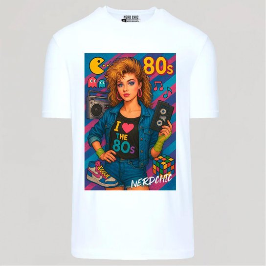 Camiseta Nerd Chic Geek 80s Vibes Anos 80 100% Algodão