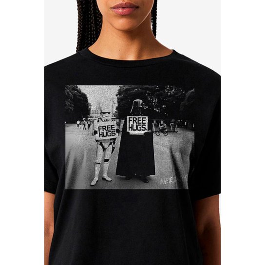Camiseta Nerd Chic Geek - Free Hugs Vader by Moda Geek