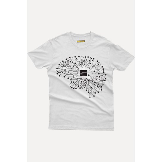 Camiseta Nerd Chic Geek Inteligência Artificial Brain by