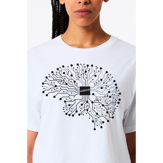 Camiseta Nerd Chic Geek Inteligência Artificial Brain by
