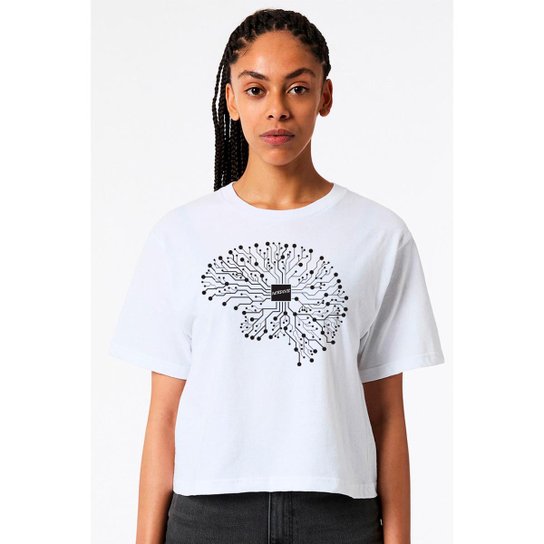 Camiseta Nerd Chic Geek Inteligência Artificial Brain by