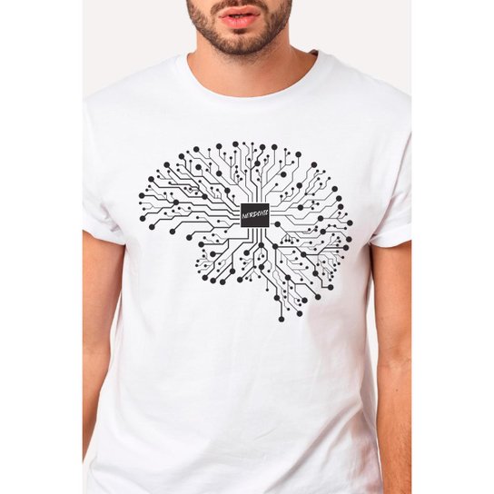 Camiseta Nerd Chic Geek Inteligência Artificial Brain by