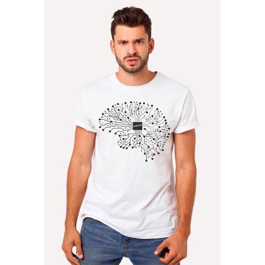 Camiseta Nerd Chic Geek Inteligência Artificial Brain by