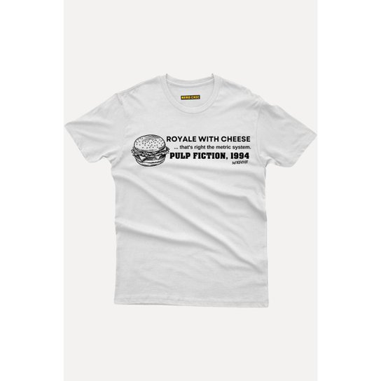 Camiseta Nerd Chic Geek Royale With Cheese Pulp Fiction By