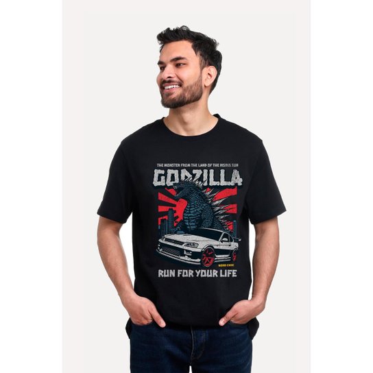 Camiseta Nerd Chic Godzilla, O Rei Dos Monstros