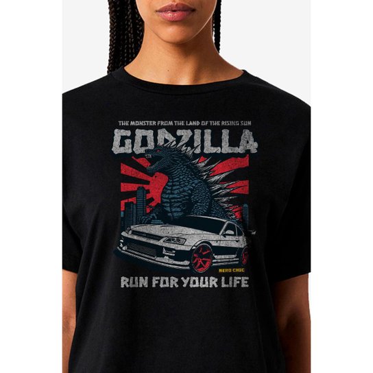 Camiseta Nerd Chic Godzilla, O Rei Dos Monstros