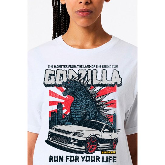 Camiseta Nerd Chic Godzilla, O Rei Dos Monstros