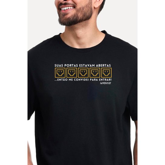 Camiseta Nerd Chic Hacker Portas Abertas, entrei... Moda Geek