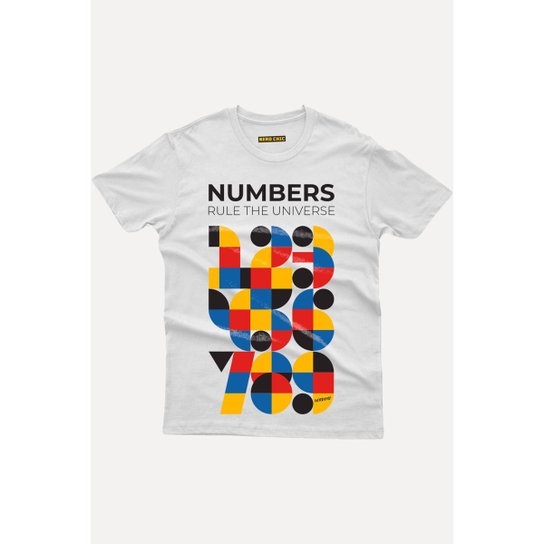Camiseta Nerd Chic Nerd Matemática Numbers Rule the Universe