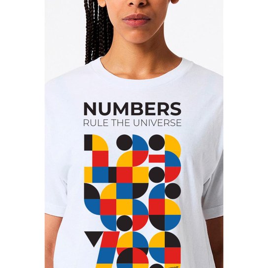 Camiseta Nerd Chic Nerd Matemática Numbers Rule the Universe