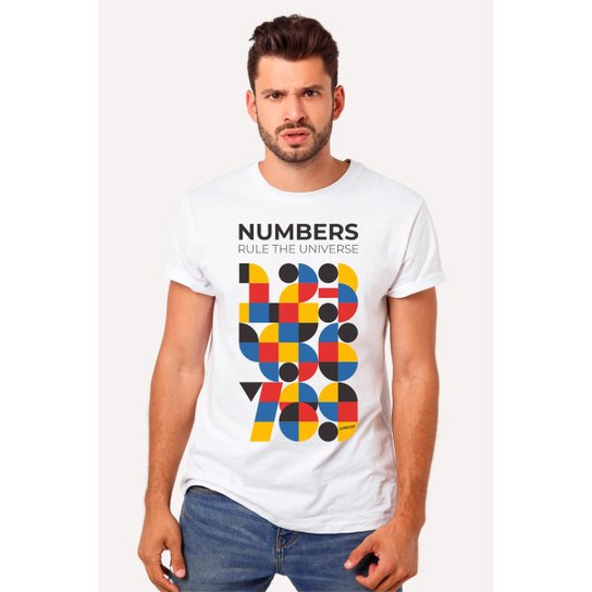 Camiseta Nerd Chic Nerd Matemática Numbers Rule the Universe