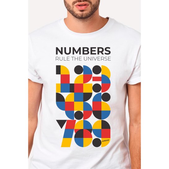 Camiseta Nerd Chic Nerd Matemática Numbers Rule the Universe