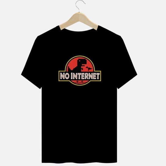 Camiseta Nerd Chic Not Internet Jurássico