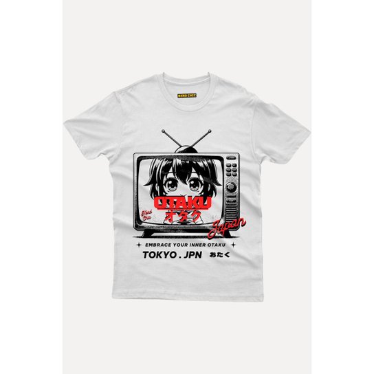 Camiseta Nerd Chic Otaku Anime e Kawaii camiseta Geek e Nerd