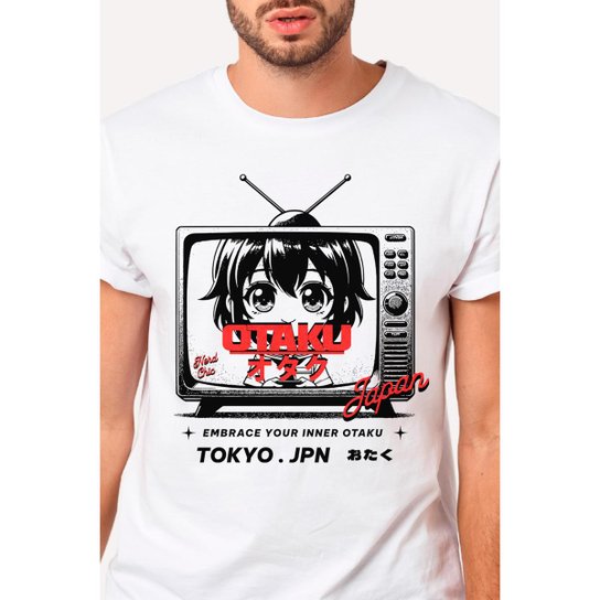Camiseta Nerd Chic Otaku Anime e Kawaii camiseta Geek e Nerd