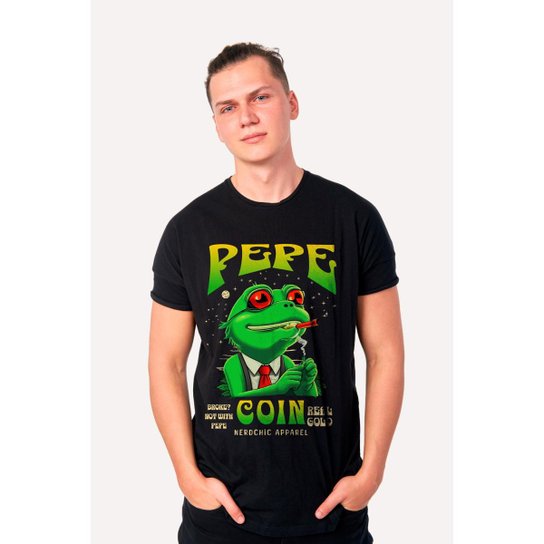 Camiseta Nerd Chic Pepe Coin Meme