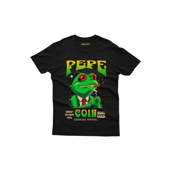 Camiseta Nerd Chic Pepe Coin Meme