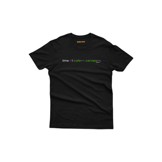 Camiseta Nerd Chic Programador Café