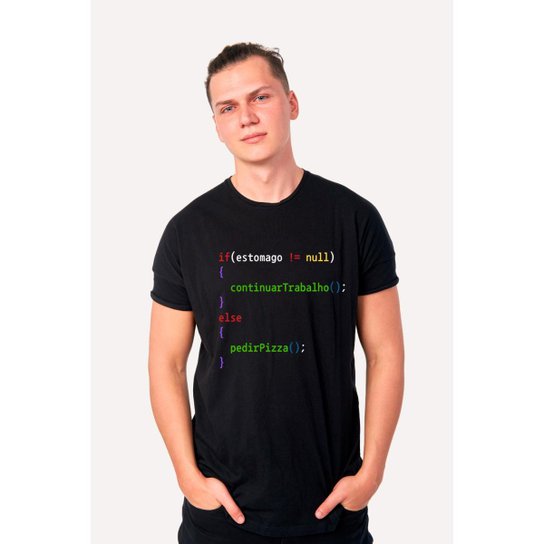 Camiseta Nerd Chic Programador Com Fome