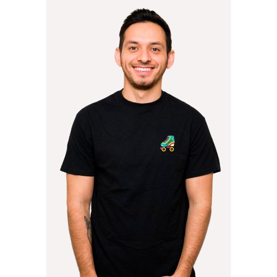 Camiseta Nerd Chic Retrô Patins Anos 80 E 90