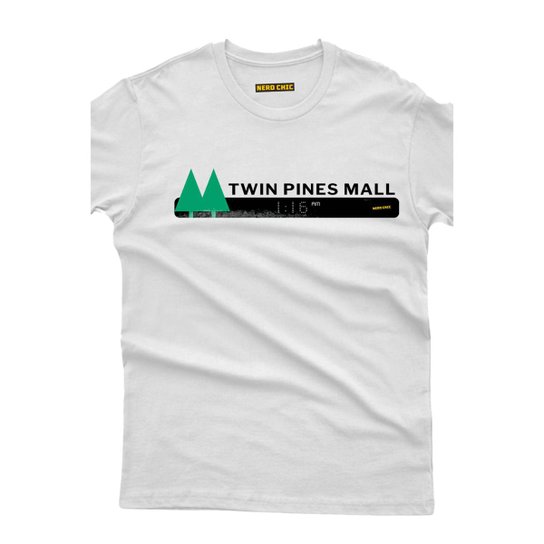 Camiseta Nerd Chic Twin Pines Mall De Volta Para O Futuro