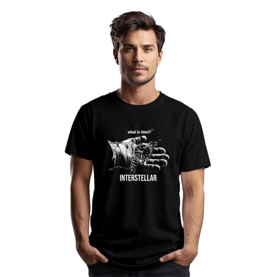 Camiseta Preta Whats Is Time - Space Today