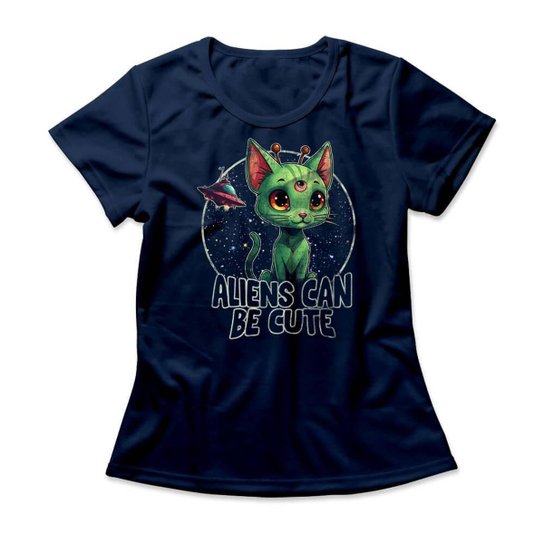 Camiseta Studio Geek Aliens Can Be Cute Feminino