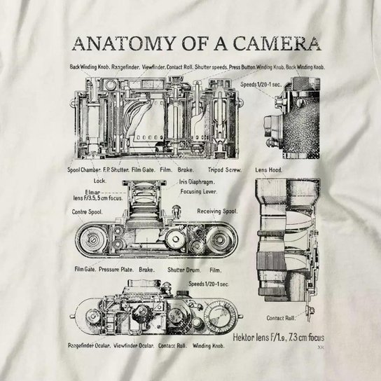 Camiseta Studio Geek Anatomy Of A Camera Masculino