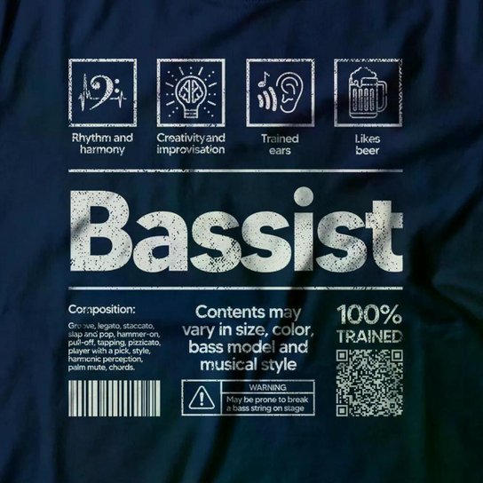 Camiseta Studio Geek Bassist Masculino