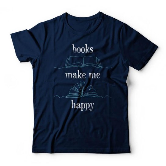 Camiseta Studio Geek Books Make Me Happy Masculino