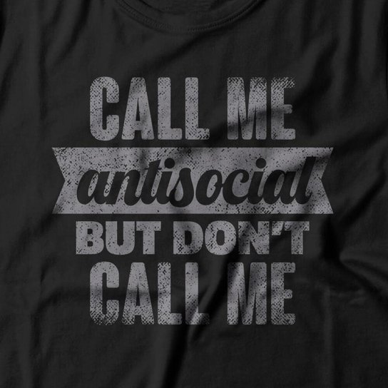 Camiseta Studio Geek Call Me Antisocial Feminino